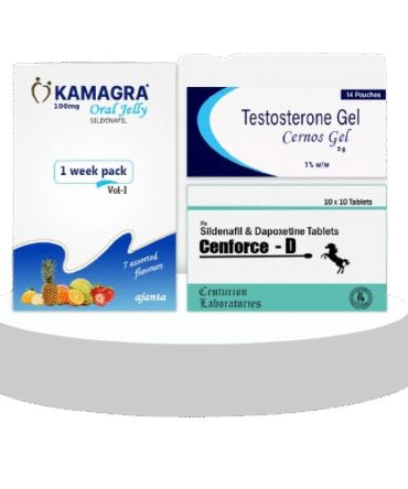 The All-in-one Pack of Kamagra Oral Jelly, Cernos Gel, Cenforce D 100+60