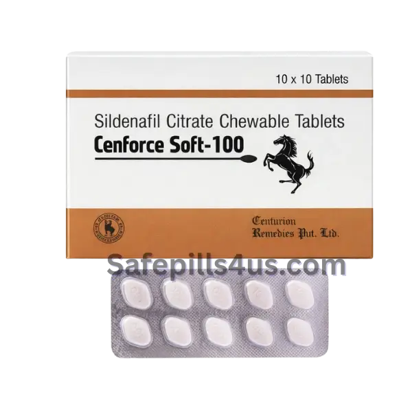 Cenforce Soft 100mg (Sildenafil Citrate – Chewable)