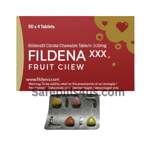 Fildena XXX 100 mg (Sildenafil Citrate) – Chewable