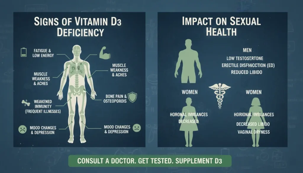 Signs of Vitamin D3 Deficiency and Sexual Health
