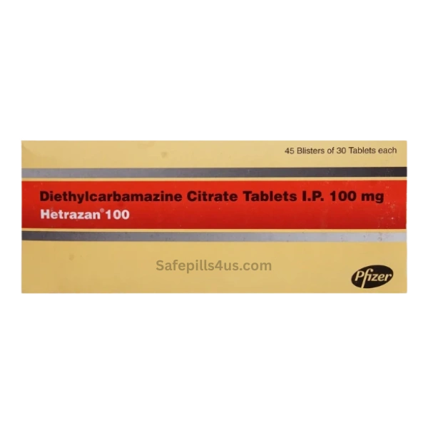 Hetrazan 100 mg (Diethylcarbamazine)