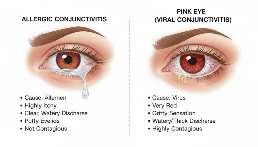 Allergic Conjunctivitis vs Pink Eye